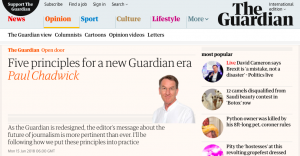 Five principles for a new Guardian era par Paul Chadwick via The Guardian