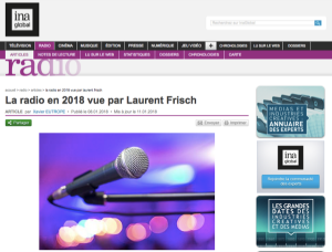 La radio en 2018 vue par Laurent Frisch par Xavier Eutrope via InaGlobal