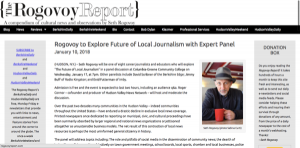 Rogovoy to Explore Future of Local Journalism with Expert Panel via The Rogovoy Report