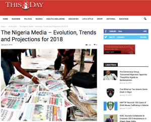 The Nigeria Media – Evolution, Trends and Projections for 2018 par Bolaji Okusaga via This Day