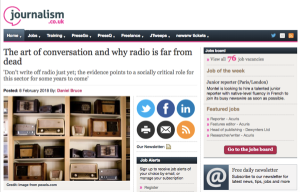 The art of conversation and why radio is far from dead par Daniel Bruce via OJB - Online Journalism Blog