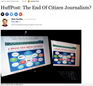 HuffPost: The End Of Citizen Journalism? via Forbes