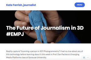The Future of Journalism in 3D #EMPJ via Kate Farrish